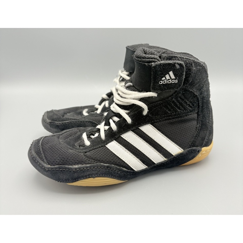 Vintage Size 1 Adidas Pretereo Jr. Youth Wrestling Shoes 145950 Black White 2003
